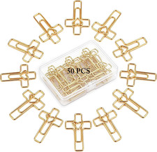 Gold Cross Paper Clips,Bible Study Bookmarks