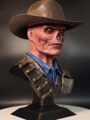Fallout Ghoul Bust Painted Large Custom Bust Realistic 