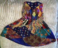 Bold Africa Print Ankara-Inspired Zip Front Dress XXL Pockets Boho Patchwork NWT