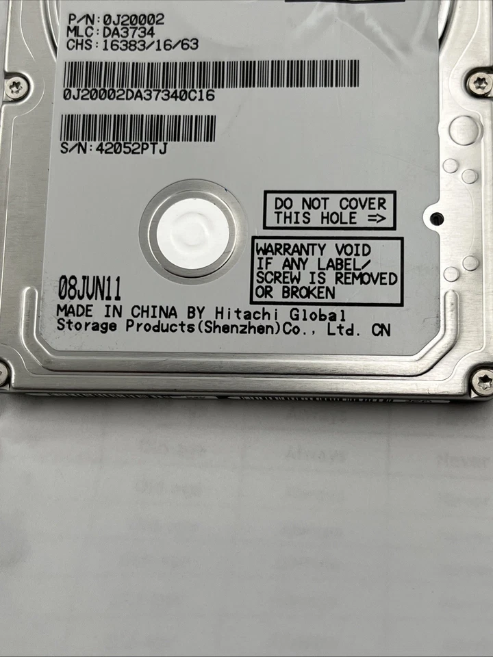 250GB Hard Drive 2.5 Hitachi HTS543225A7A384 HDD Laptop PS3 Playstation 3 SATA - Image 4 of 4