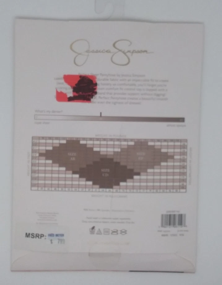 Medias transparentes lisas Jessica Simpson Control Top nude talla EF Foto 2 de 3