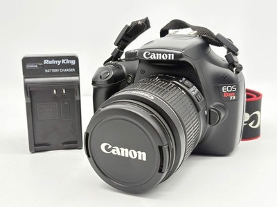 Canon EOS Rebel T3 12.2MP DSLR Digital Camera Black Used