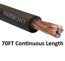 Harmony Audio 4 Gauge 4GA Car Stereo Matte Black Power Cable Amp Wire - 70 FT