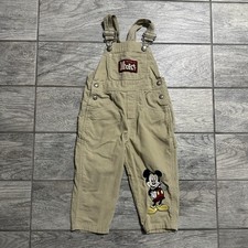 Vintage Kids Mickey Mouse Corduroy Overalls Disney Store Size 2T 18-24 Months