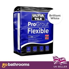 Ultra Tile Grout Pro Flexible All Tile Types Wall Floor Tile 3KG Brilliant White