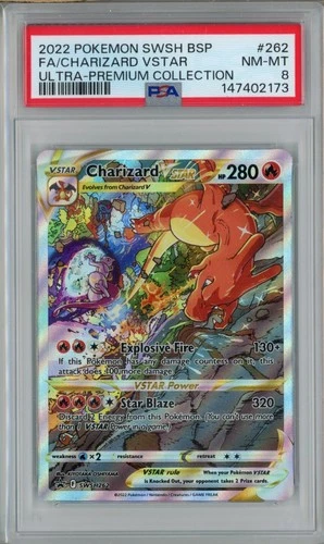 PSA 8 Charizard VSTAR SWSH262 Ultra Premium Collection Pokemon Card