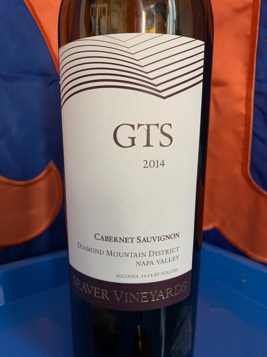 TOM SEAVER Collectible Empty Wine Bottle, GTS Vineyards 2014