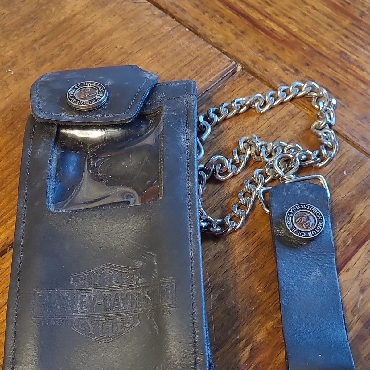 Harley-Davidson Men's Open Bar & Shield Biker Chain Wallet
