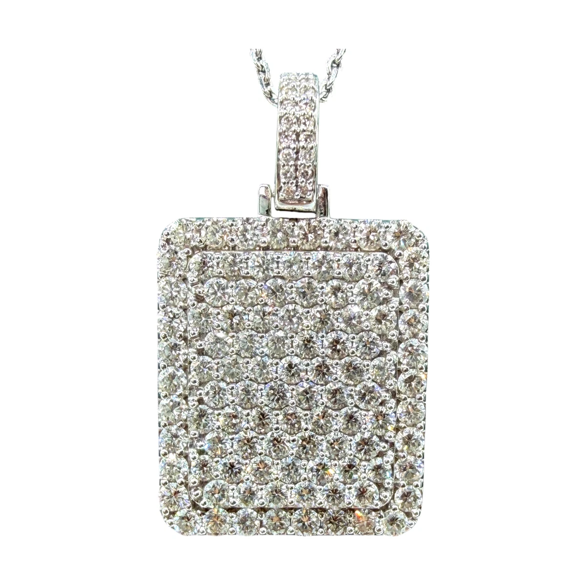 14K Yellow Gold Dog Tag Pendant - Real Solid Gold, No Stone, 1.1 Gram - Goldum NYC - View #4