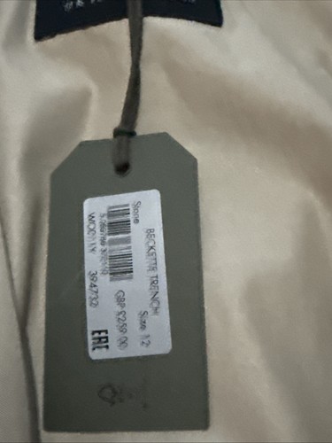 AllSaints Beckette Cropped Belted Trench Coat in Stone UK12 In Good Cond - Picture 14 of 18
