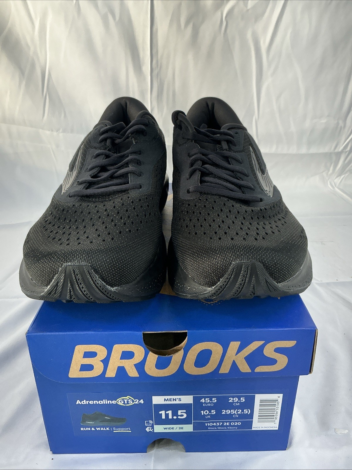 Brooks Adrenaline GTS 24 Men’s Wide 2E Running & Support Shoes Black 11.5