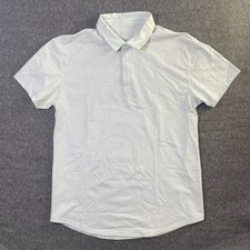 BYLT Premium Basics Drop Cut S/S Polo Lux Shirt Mens XL Blue Polka Dots