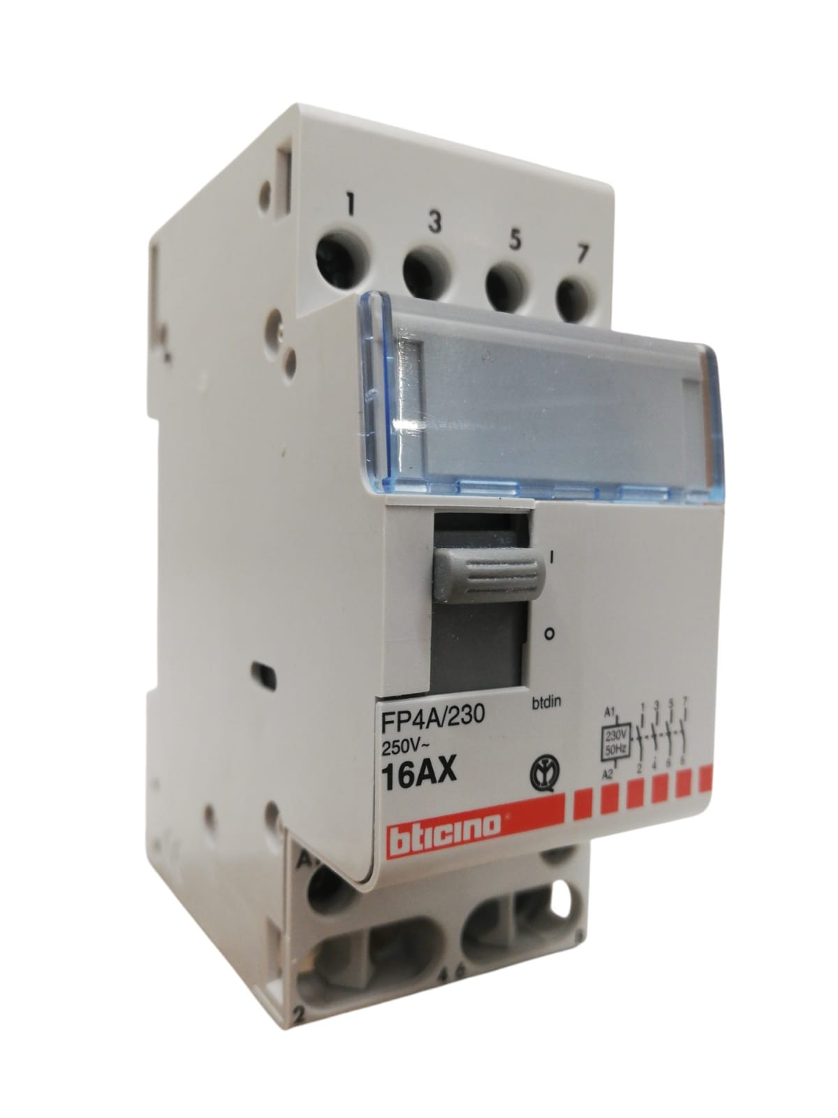 Bticino rele' passo/passo 4na 16a 230vac 2 moduli fp4a/230