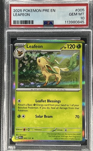 Leafeon graded PSA 10 for sale on eBay