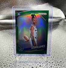 Panini Prizm WNBA Aziaha James Dallas Wings #141 Rookie Variation Green Prizm