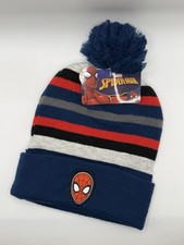 NEW Marvel Spider-Man Red Knit Beanie Hat with Pom Pom