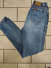 Vintage 80s Lee Denim USA Made Indigo Washed High Waisted Tapered Jeans Size 7 M