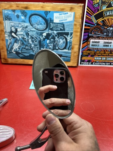 Harley Arlen Ness Billet Mirrors pair left right custom 90s pro Street softail - Foto 18 di 24