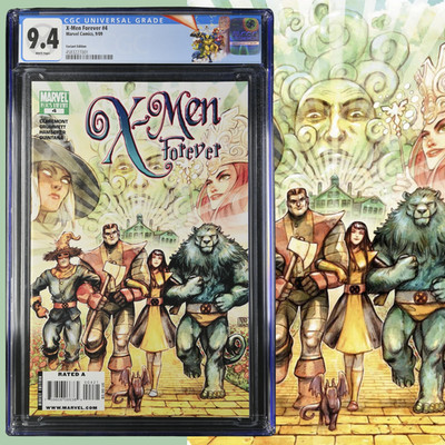 X-Men Forever #4 Marvel 2009 CGC 9.4 30s Wizard of Oz Variant Cover CUSTOM LABEL
