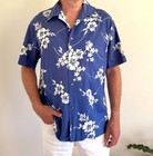 VINTAGE 1970s HAWAIIAN SHIRT MEN's LARGE — photo 1
