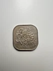 1969 Bahamas 15 Cents Coin Elizabeth II Hibiscus Square Coin Multiple Available