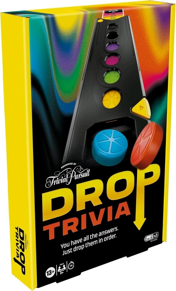 Trivial Pursuit Drop Trivia Game Party Quiz Electronic Hasbro 2+ Players Age 13+ - Image 3 of 4
