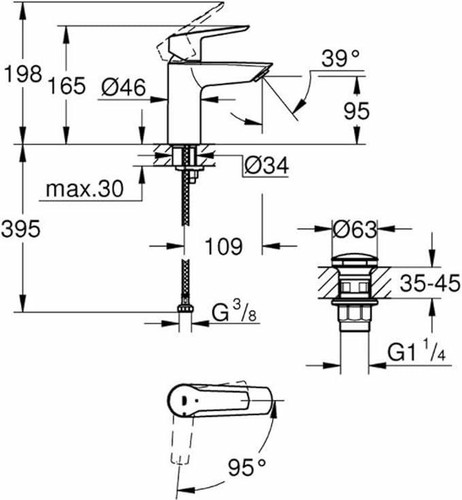 Stand-Waschtischarmatur Grohe 23551002 S Chrom - Bild 10 von 10