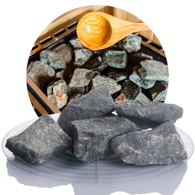 Saunasteine Diabas 10 kg Heizsteine Aufgusssteine Dampfsteine für Saunaöfen