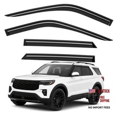 Window Deflectors Smoke Tinted Tape-On Side Window Vent Visor Deflectors Rain