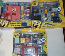 Teeny Tinies SpongeBob Mini Set Of 3 20pc-Patrick Fridge-Chum Bucket-Krusty Krab