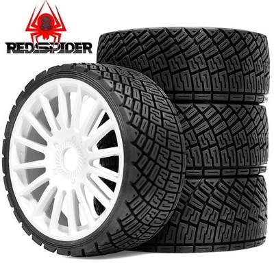 4 Stück 1/8 RC On Road Reifen Räder 17 mm Sechskant Gummi Rallye für HPI WR8 ARRMA HSP