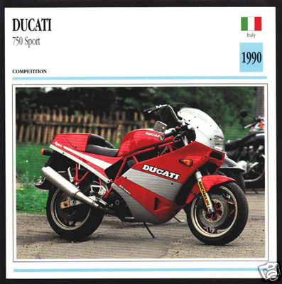 1990 Ducati 750cc Sport (748cc) Italy Race Motorcycle Photo Spec