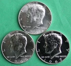 1965 1966 1967 Kennedy Half Dollars 40% Silver Special Mint Set Coins SMS Three