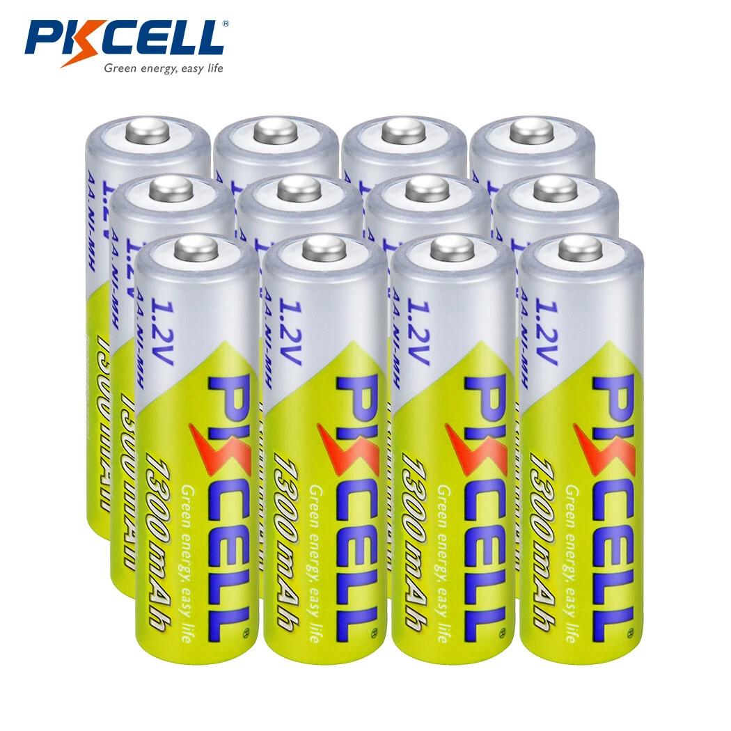 12x Rechargeable 1.2V 1300mAh AA Battery Ni MH Double A Battery