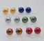 6 Paia Orecchini A Borchie Multicolore - Perle Akoya Coltivate AAA 7-8mm, Argentato