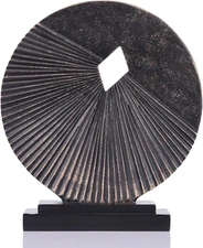 DOVDOV Geometric Home Decor Statues, Unique round Modern Art Decors