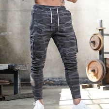 Men Fitness Sweatpants Sport Pants Running Gym Camouflage Trousers Training