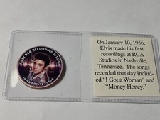 Elvis Presley Colorized Half Dollar First RCA Recording Session