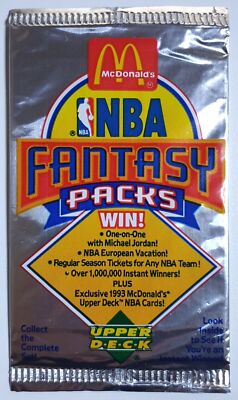 1992-93 Upper Deck McDonalds NBA Fantasy Pack - Factory Sealed