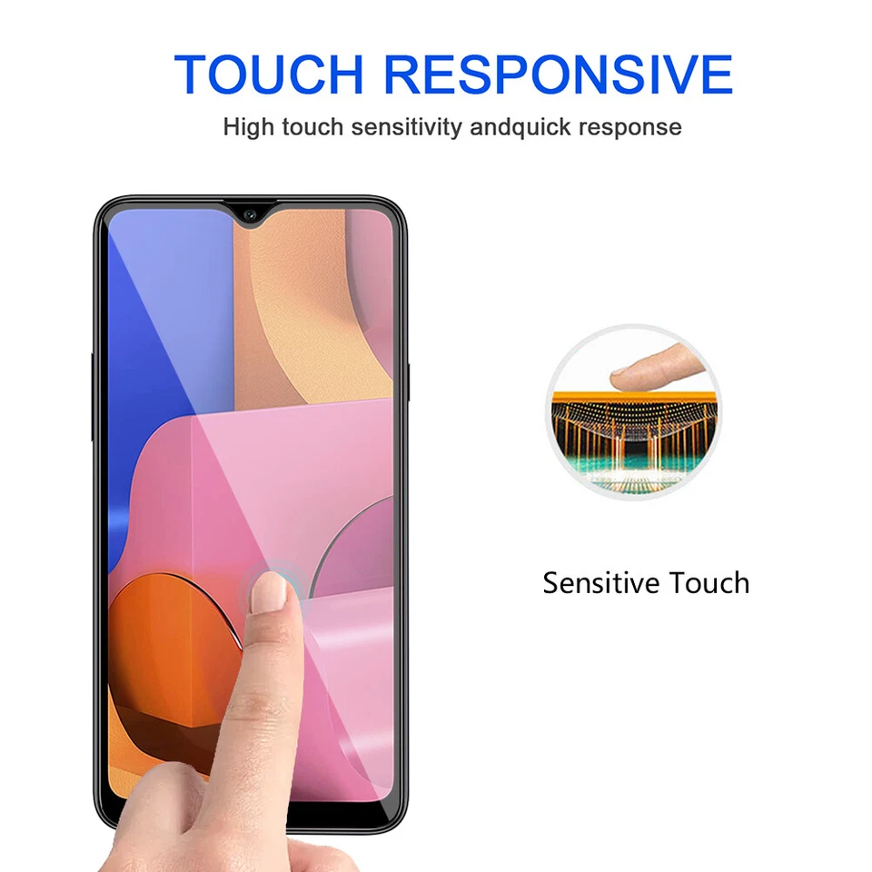 Paquete de 2 protectores de pantalla de vidrio templado para Samsung Galaxy A21/A20S/A01 9H Foto 3 de 4