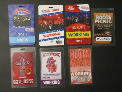 The Roots Backstage Festival Tour Pass & Laminate Collection Hip Hop R & B Music