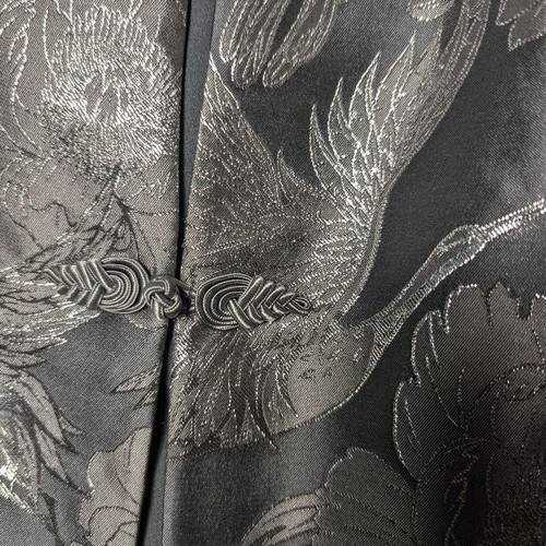 Soft Surroundings Jacquard Jacke Silber Grau Lismore Cran Vögel Gr. 3x - Bild 3 von 15