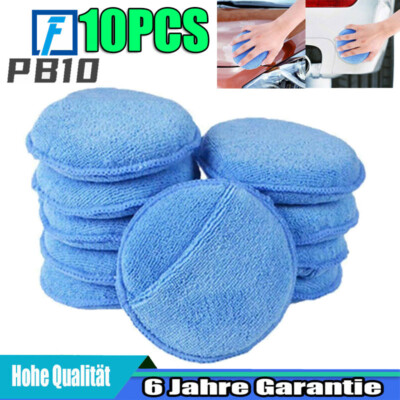 10PCS Auto Mikrofaser Handpolierschwamm Hand Polier Set Polierpad Reinigung Satz
