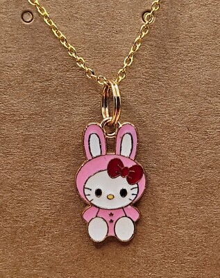 Hello Kitty Easter Bunny Charm Necklace