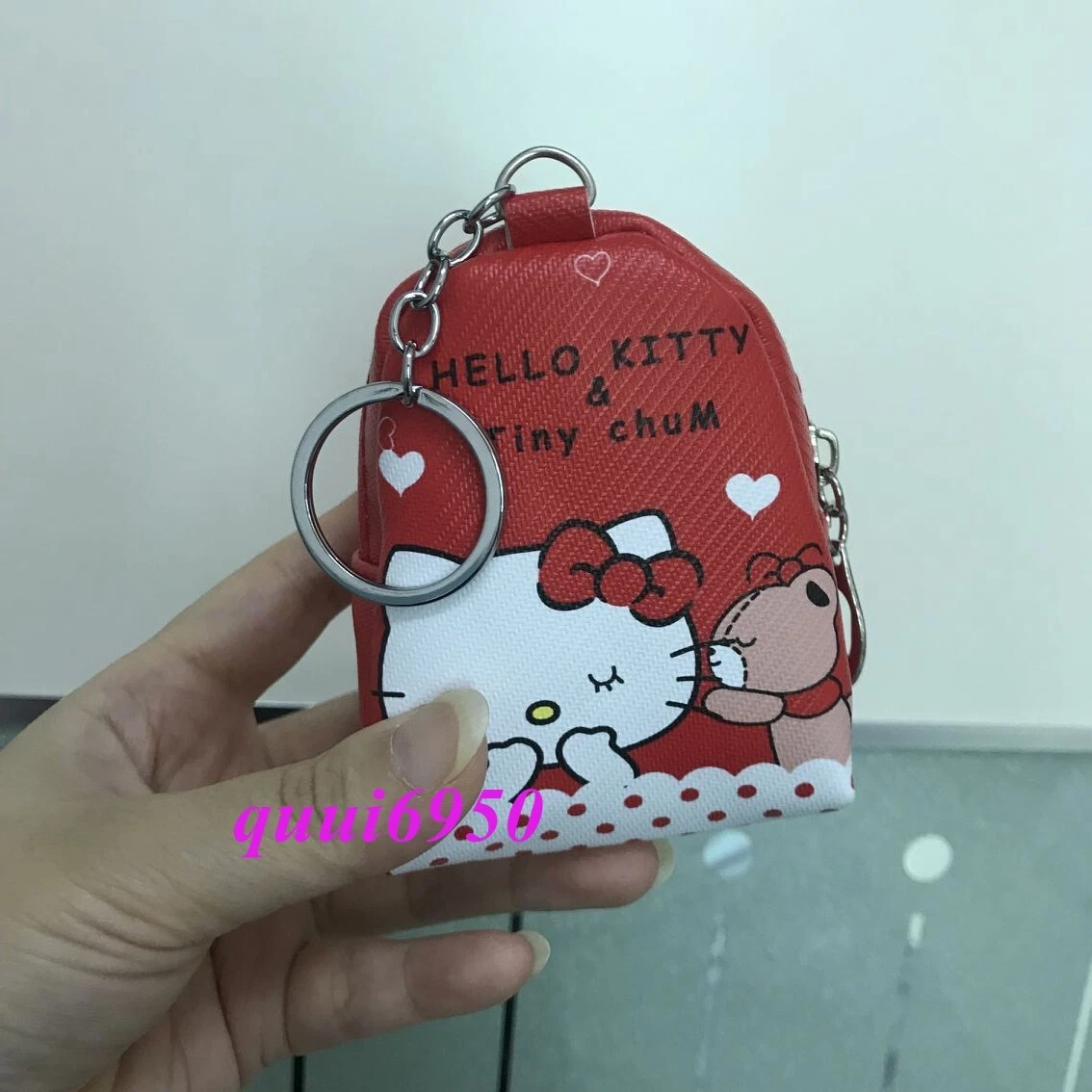 Mini coin purse keychain discount