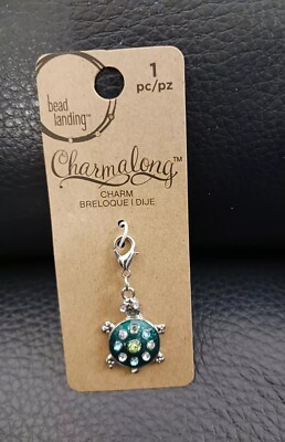 Bead Landing Charmalong Silver-tone Charm, with Lobster Claw Clasp, Turtle