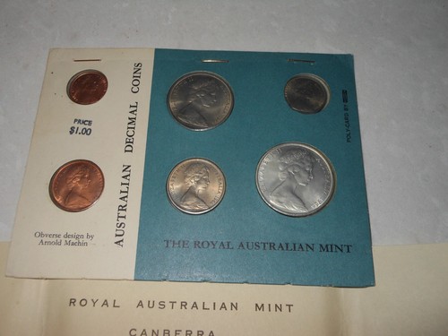 1966 Royal Australian Mint coin Mint Set 50 round coin silver 20 10 5 2 1 cent - Picture 4 of 6