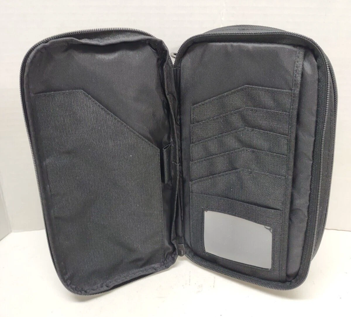 LL Bean Travel Wallet Documents Holder Black Zipper Wrist Strap Tickets  Passport | eBay