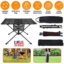 Camping Table Aluminum Frame Tray Outdoor Hiking Beach Picnic Table Portable