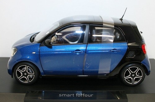 Norev 1/18 Diecast 183435 - 2015 Smart ForFour - Black & Blue - Picture 3 of 6